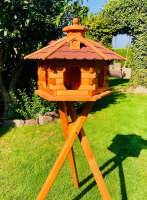 DARLUX Vogel Futter Haus XL Futterstelle Sechseck Holz...