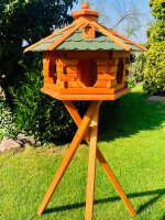 DARLUX Vogel Futter Haus XL Futterstelle Sechseck Holz...