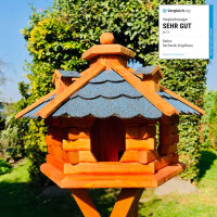 DARLUX Vogel Futter Haus L Sechseck Holz Vogelhaus...