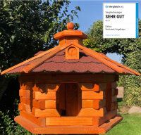 DARLUX Vogel Futter Haus L Sechseck Holz Vogelhaus...