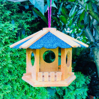 DARLUX Sechseck Vogel Futter Haus  Futterstelle Vogelhaus...
