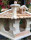 DARLUX Vogel Futter Haus L Sechseck Holz Vogelhaus Futterspender Naturr/Geflammt
