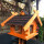 DARLUX Rechteckiges Vogel Futter Haus XL Futterstelle Holz Vogelhaus Braun/Dunkel