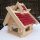 DARLUX Rechteckiges Vogel Futter Haus Futterstelle Vogelhaus aus Holz Natur/Rot