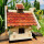 Rechteckiges Vogel Futter Haus Futterstelle Vogelhaus aus Holz Natur/Rotbraun