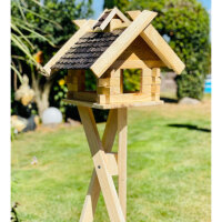 DARLUX Rechteckiges Vogel Futter Haus aus Holz +...