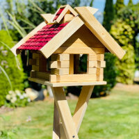DARLUX Rechteckiges Vogelhaus Vogel Futterstelle aus Holz...