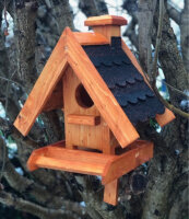 DARLUX Rechteckiges Holz Vogelhaus Vogel Futter Haus...