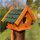 DARLUX Garten Holz Eichhörnchenhaus Nistkasten Brutstätte Futterhaus Braun/ Grün Wetterfest