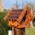 DARLUX Garten Holz Eichhörnchenhaus - Nistkasten Brutstätte Futterhaus Braun/Rot