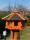 DARLUX Vogelfutterhaus M I Futterstelle I Sechseck Vogelhaus I aus Holz I Braun/Schwarz IGarten I Vogelfutterhaus I Wetterfest