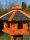 DARLUX Vogelfutterhaus M I Futterstelle I Sechseck Vogelhaus I aus Holz I Braun/Schwarz IGarten I Vogelfutterhaus I Wetterfest