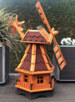 DARLUX Sechseck Garten-Windmühle aus Holz...