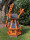 DARLUX Sechseck Garten-Windmühle aus Holz kugelgelagert Braun/Blau Höhe 70 cm