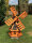 DARLUX Sechseck Garten-Windmühle aus Holz kugelgelagert Braun/Schwarz Höhe 70 cm