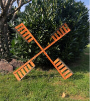 2 x DARLUX Ersatz Flügel XL für Garten-Windmühle Windmühlenflügel Holz Braun 90 cm