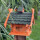 DARLUX Rechteckiges Holz Vogelhaus M Vogel Futter Haus  Futterstelle Braun/Grün