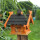 DARLUX Rechteckiges Holz Vogelhaus M Vogel Futter Haus  Futterstelle Br./Schwarz