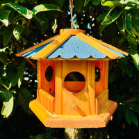 DARLUX Vogel Futter Haus Futterstelle Sechseck Holz...