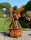DARLUX Sechseck Garten-Windmühle aus Holz kugelgelagert Braun/Schwarz Höhe 120cm