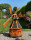 DARLUX Sechseck Garten-Windmühle aus Holz kugelgelagert Braun/Schwarz Höhe 120cm