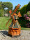 DARLUX Sechseck Garten-Windmühle aus Holz kugelgelagert Braun/Grün Höhe 120 cm