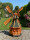 DARLUX Sechseck Garten-Windmühle aus Holz kugelgelagert Braun/Grün Höhe 120 cm