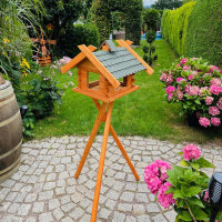 DARLUX Rechteckiges Vogel Futter Haus XL Holz Vogelhaus +...