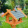 DARLUX Rechteckiges Vogel Futter Haus XL Holz Vogelhaus + Stände Braun/ Grün