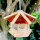 DARLUX Sechseck Vogel Futter Haus  Futterstelle Vogelhaus Hängend Natur/Braun