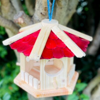 DARLUX Sechseck Vogel Futter Haus  Vogelhaus Hängend...