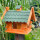 DARLUX Rechteckiges Vogelhaus L Vogel Futterstelle Haus aus Holz Braun/Grün