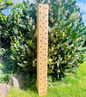 DARLUX Garten Wildbienen- Insektenhotel Nisthilfe Hartholz Stamm Naturbelassen 900 mm  Hartholz Stamm Freistehend