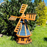 DARLUX Sechseck Garten-WindmühleXL  aus Holz...