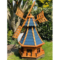 DARLUX Sechseck Garten-Windmühle XXL aus Holz...