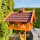 DARLUX Rechteckiges Vogel Futter Haus XL Futter-Vogelhaus+Ständer Braun/ Rot