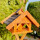 DARLUX Rechteckiges Vogel Futter Haus L Futter-Vogelhaus+Ständer Braun/Schwarz