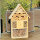 DARLUX Garten Holz Insektenhotel M Wildbienen-Nisthilfe Insektenhaus Naturbelassen Artgerecht Freistehend oder Hängend