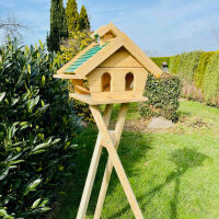 DARLUX Rechteckiges Holzvogelhaus L Vogel Futterhaus +...