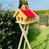 DARLUX Rechteckiges Holzvogelhaus L Vogel Futterhaus +...