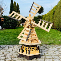 DARLUX Sechseck Garten-Windmühle XL kugelgelagert...