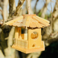 DARLUX Sechseck Holz Vogel Futter Haus S Ø 22 cm...