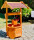 DARLUX Garten-Deko-Achteck-Brunnen aus Holz Braun/ Rot Wetterfest Höhe 84 cm