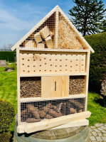 DARLUX Garten Holz Insektenhotel XL Wildbienen-Nisthilfe...