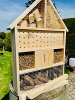 DARLUX Garten Holz Insektenhotel XL Wildbienen-Nisthilfe...