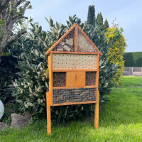 DARLUX Garten Holz Insektenhotel XL Wildbienen-Nisthilfe...
