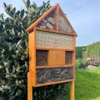 DARLUX Garten Holz Insektenhotel XL Wildbienen-Nisthilfe...