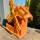 DARLUX Garten/ Balkon Deko Holz Blumenkasten M mit Deko Mühle Pflanzgefäß Braun