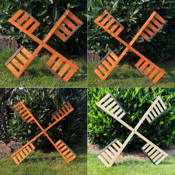2x DARLUX Ersatz Flügel Windmühlenflügel Holz Braun/ Natur 51, 65, 85, 90 cm