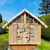DARLUX Garten Holz Insektenhotel XXL Wildbienen-Nisthilfe...